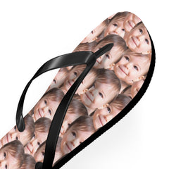 Personalized Baby Face Flip Flops Gift For Dad Mom