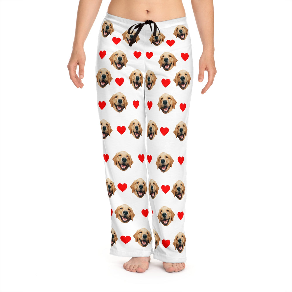 Custom Dog Face Pajama With Hearts