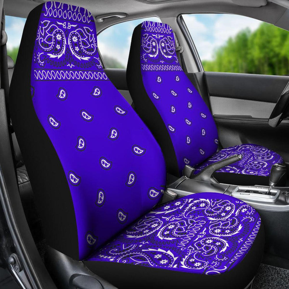 Blue Bandana Car Seat Covers