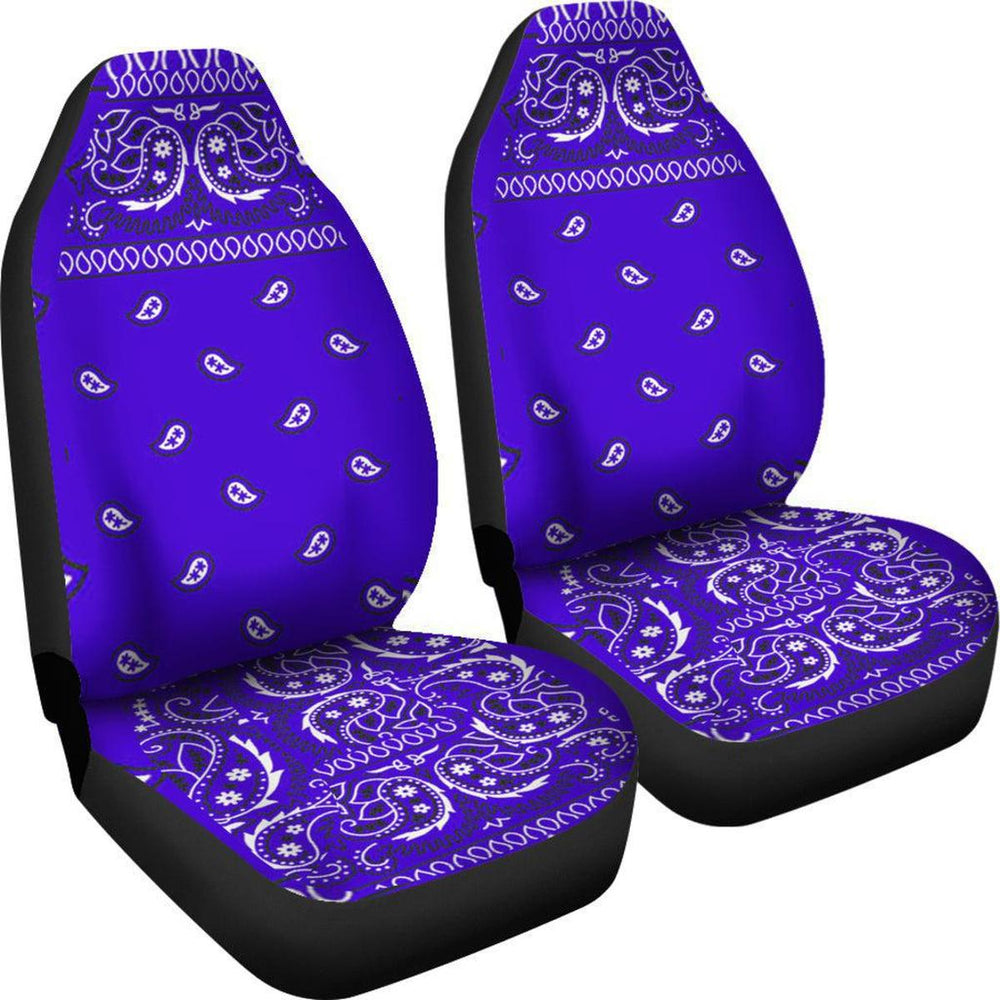Blue Bandana Car Seat Covers