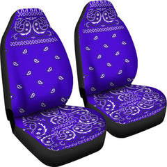 Blue Bandana Car Seat Covers