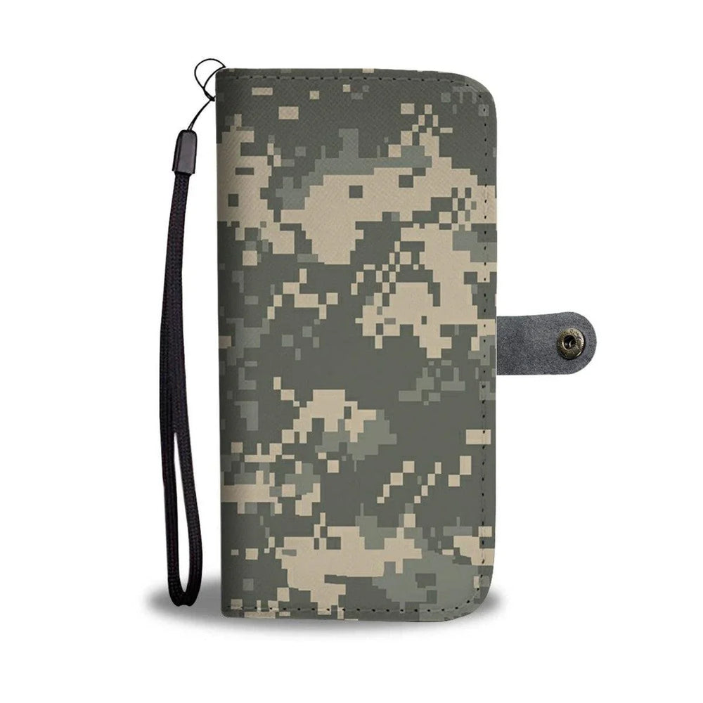 Camo Pattern Phone Wallet Case