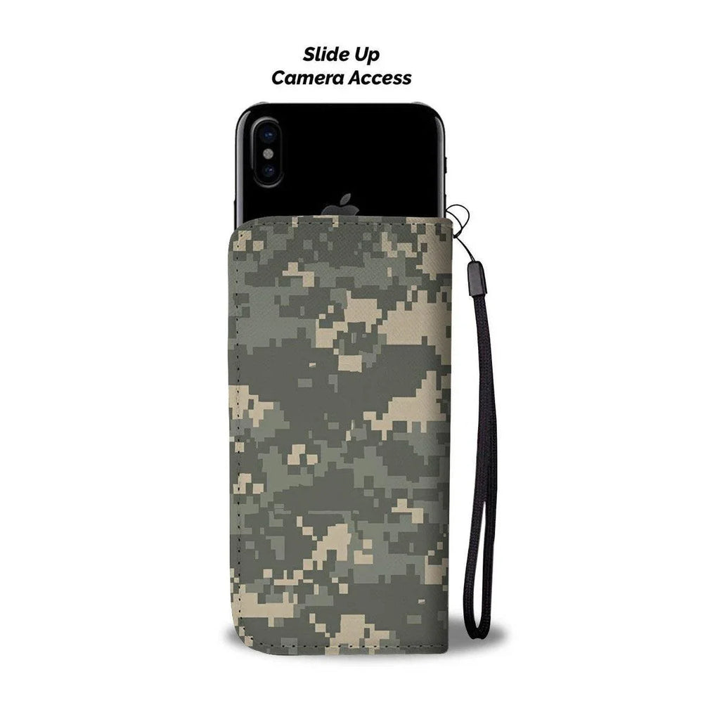 Camo Pattern Phone Wallet Case