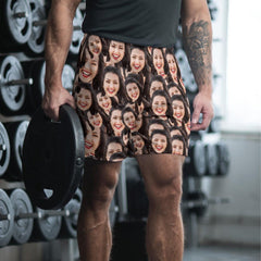 Crazy Faces Men's Athletic Shorts
