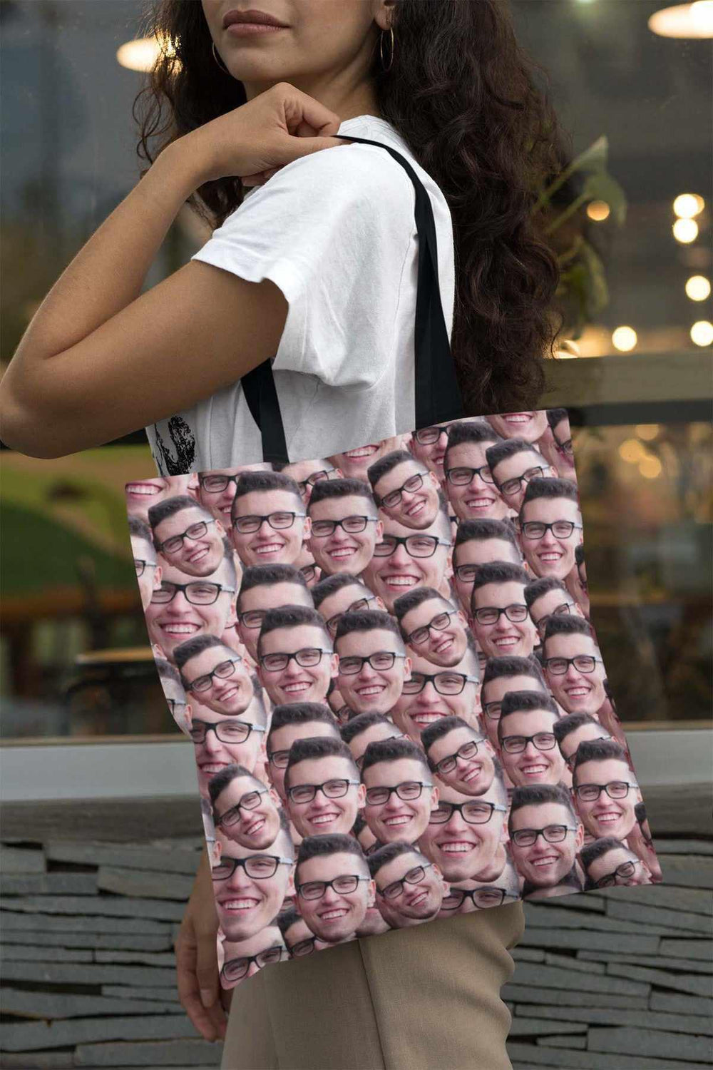 Crazy Faces Tote Bag