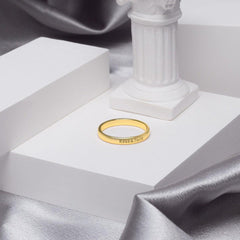 Custom Dainty Engraved Name Ring