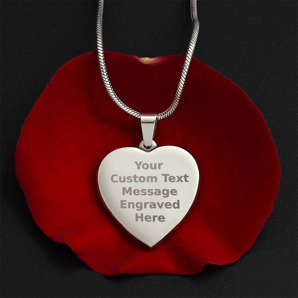 Custom Engraved Heart Necklace