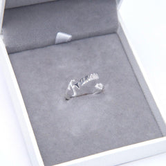 Custom Heart Name Ring