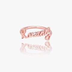 Custom Heart Name Ring