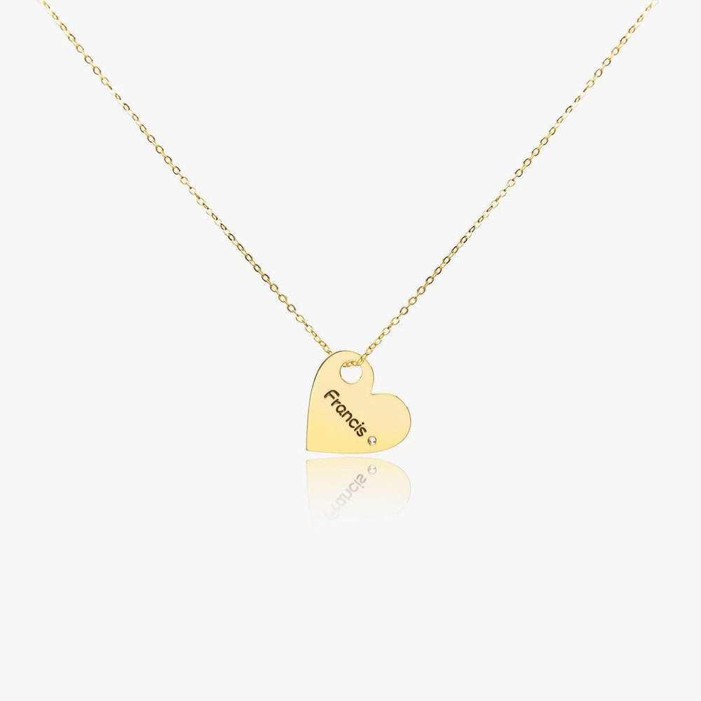 Personalized Heart Choker Necklace