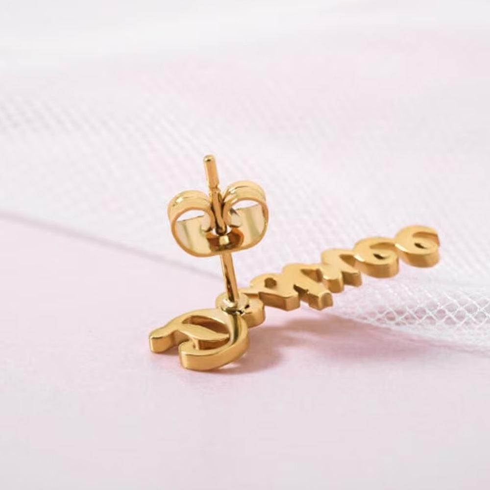 Personalized Name Stud Earrings
