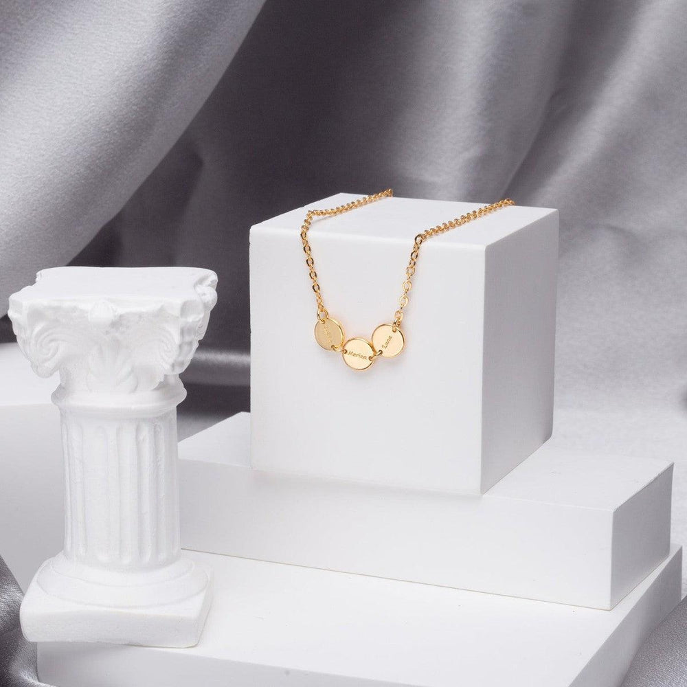 Personalized Tiny Disc Chain Choker
