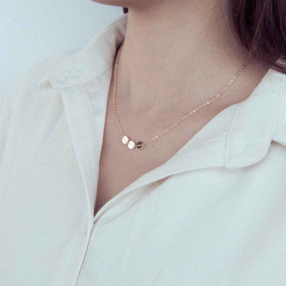 Personalized Tiny Disc Chain Choker