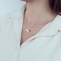 Personalized Tiny Disc Chain Choker