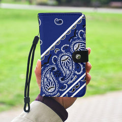 Royal Blue Bandana Phone Case Wallet