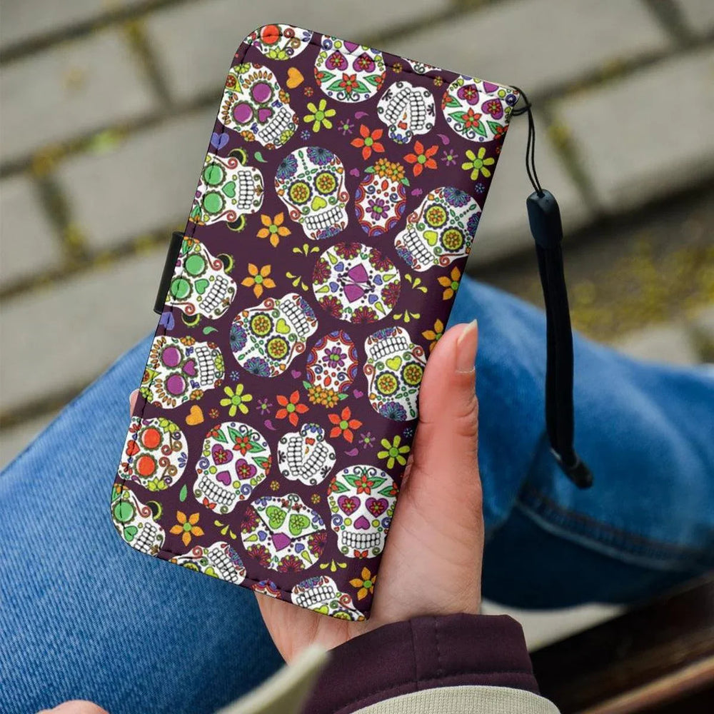 Sugar Skull Phone Wallet Case