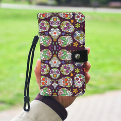 Sugar Skull Phone Wallet Case