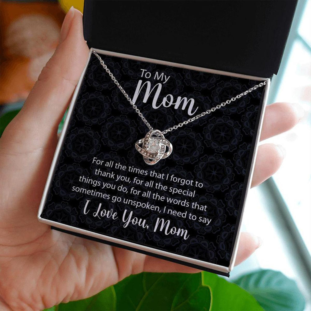 Love Knot Necklace A Heartfelt Thank You To Mom for Every Little Thing