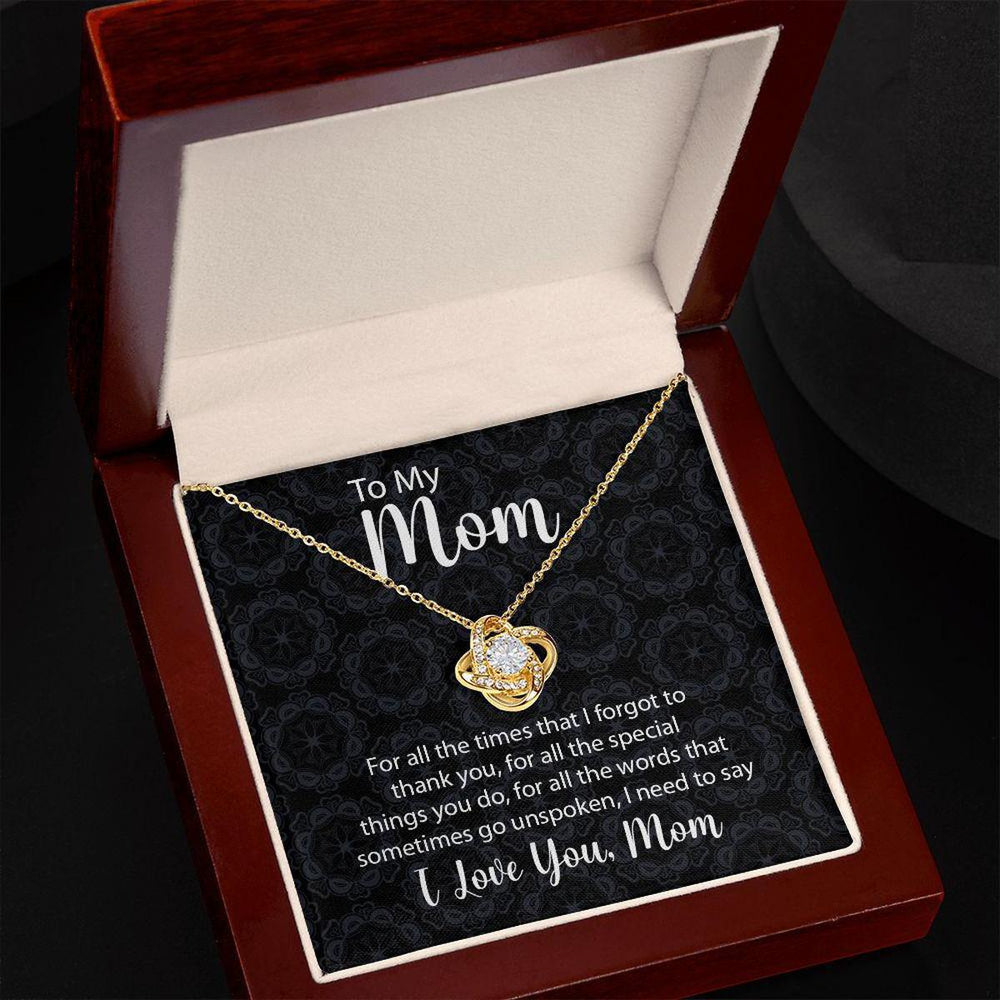 Love Knot Necklace A Heartfelt Thank You To Mom for Every Little Thing