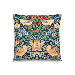 William Morris Strawberry Thief Pattern Pillow