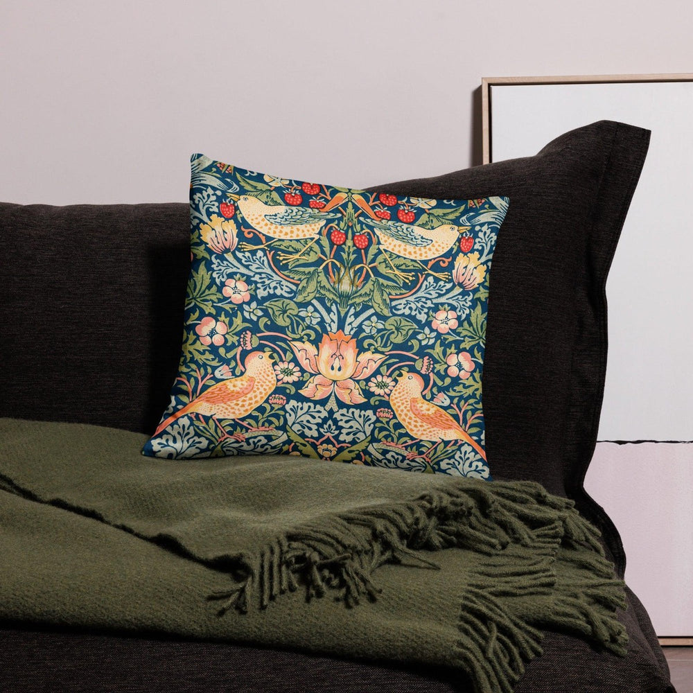 William Morris Strawberry Thief Pattern Pillow