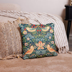 William Morris Strawberry Thief Pattern Pillow