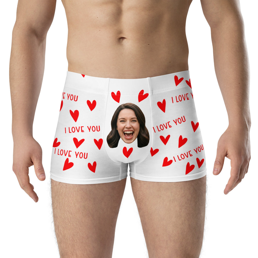 I Love You Hearts Face Boxers