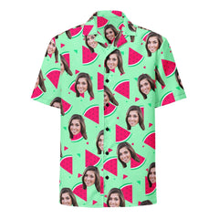 Custom Hawaiian Shirt Watermelon All Over Print Faces Shirt