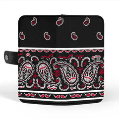 Black Bandana Edge Phone Case Wallet