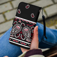 Black Bandana Edge Phone Case Wallet