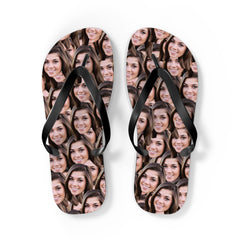Bride Tribe Custom Face Flip Flops Personalized Wedding Party Sandals