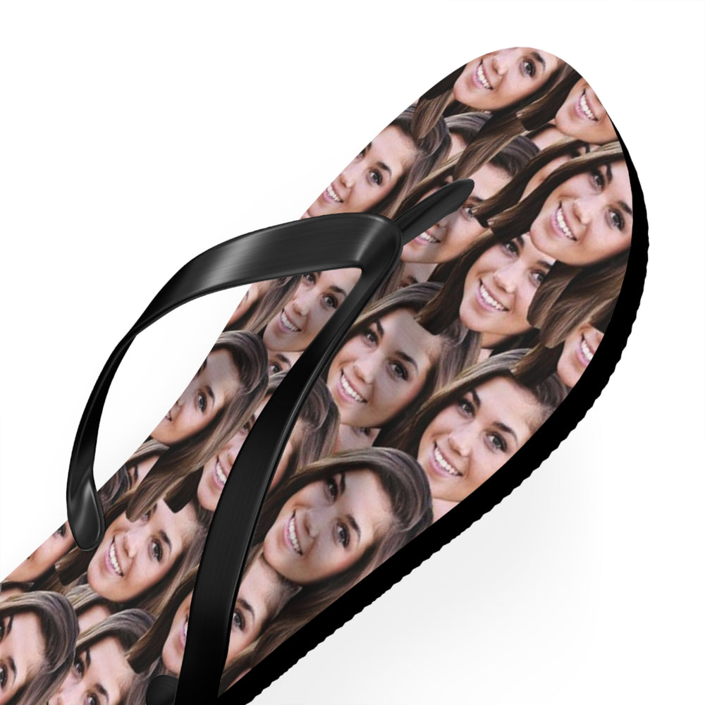 Bride Tribe Custom Face Flip Flops Personalized Wedding Party Sandals