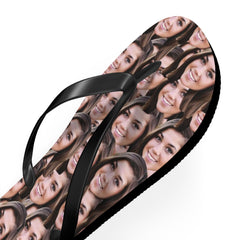 Bride Tribe Custom Face Flip Flops Personalized Wedding Party Sandals