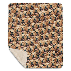 Crazy Dog Faces Blanket