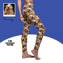 Crazy Dog Faces Women's Leggings Pet Leggings