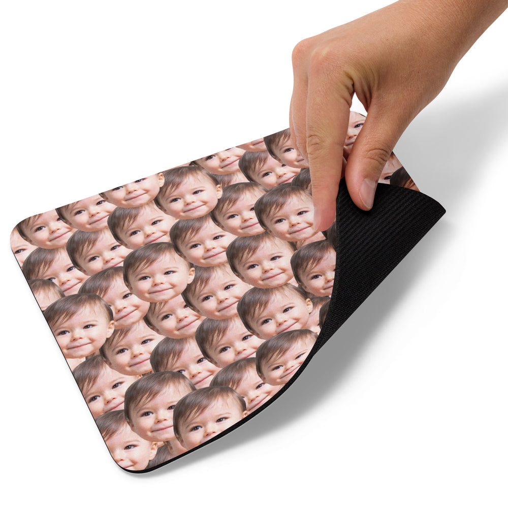 Crazy Faces Baby Photo Mouse Pad