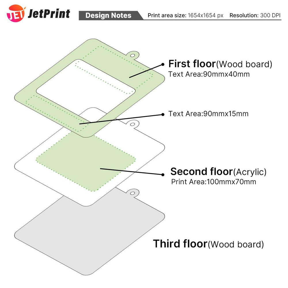 Custom 3-layer Wooden Acrylic Ornaments