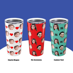 Custom Baby Face Tumbler With Hearts