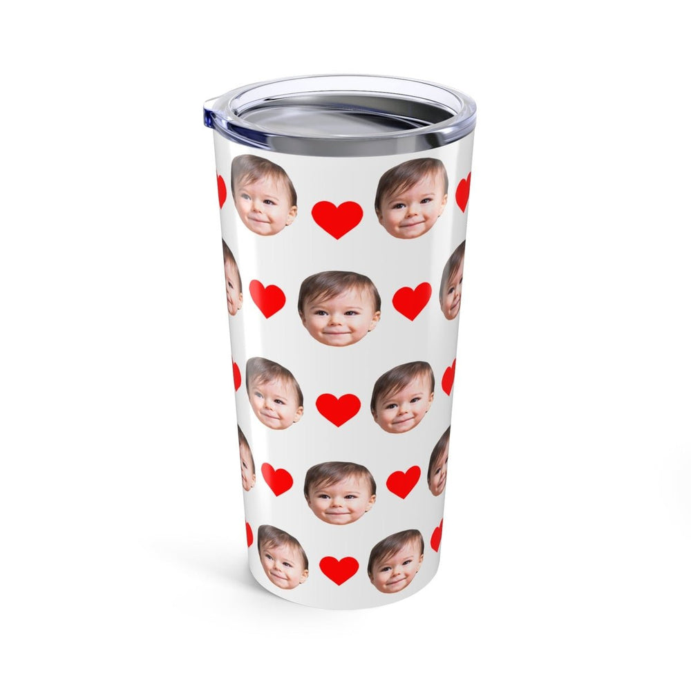 Custom Baby Face Tumbler With Hearts