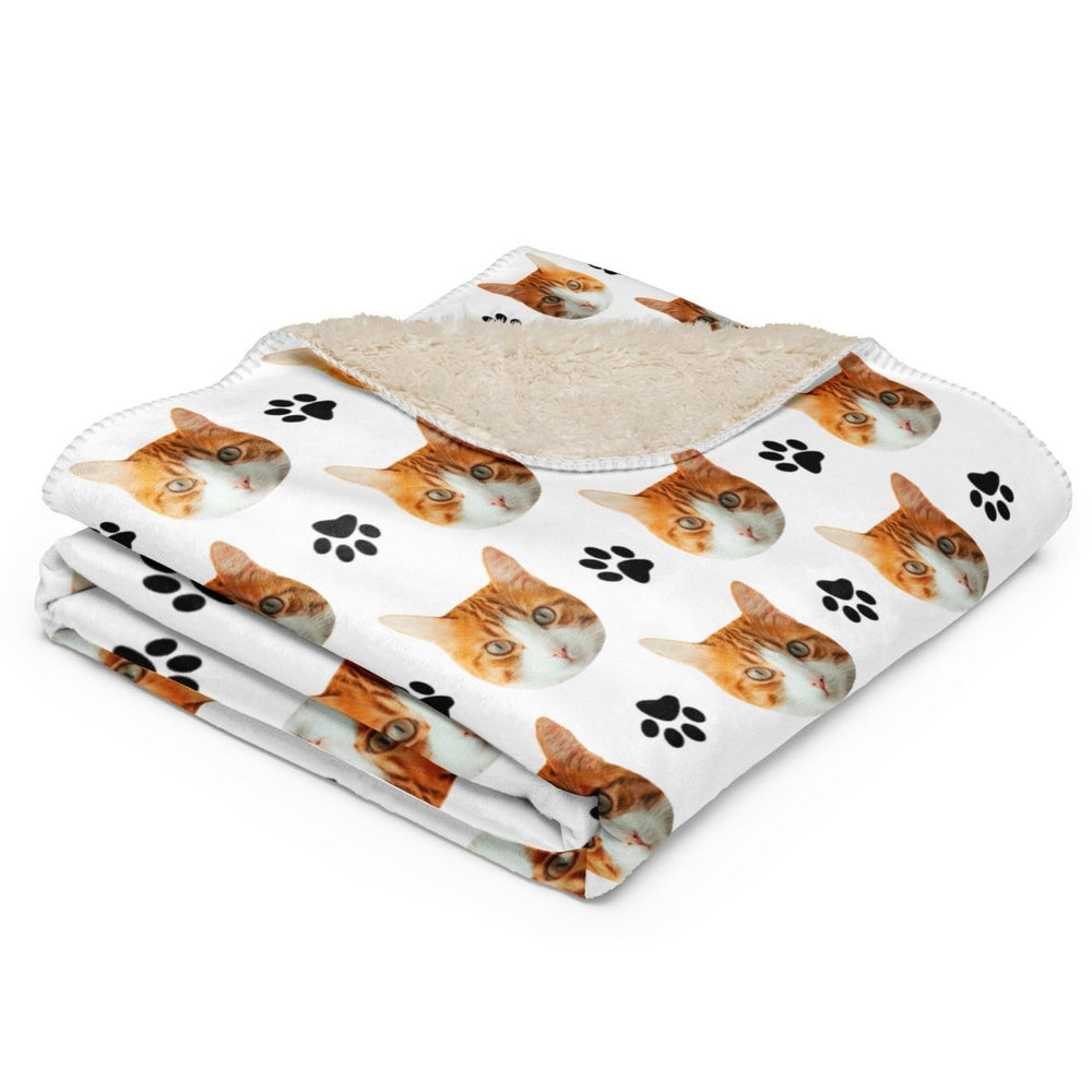 Custom Cat Face Blanket