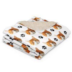 Custom Cat Face Blanket