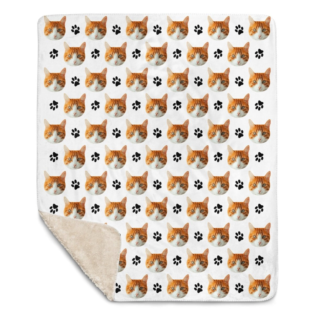 Custom Cat Face Blanket