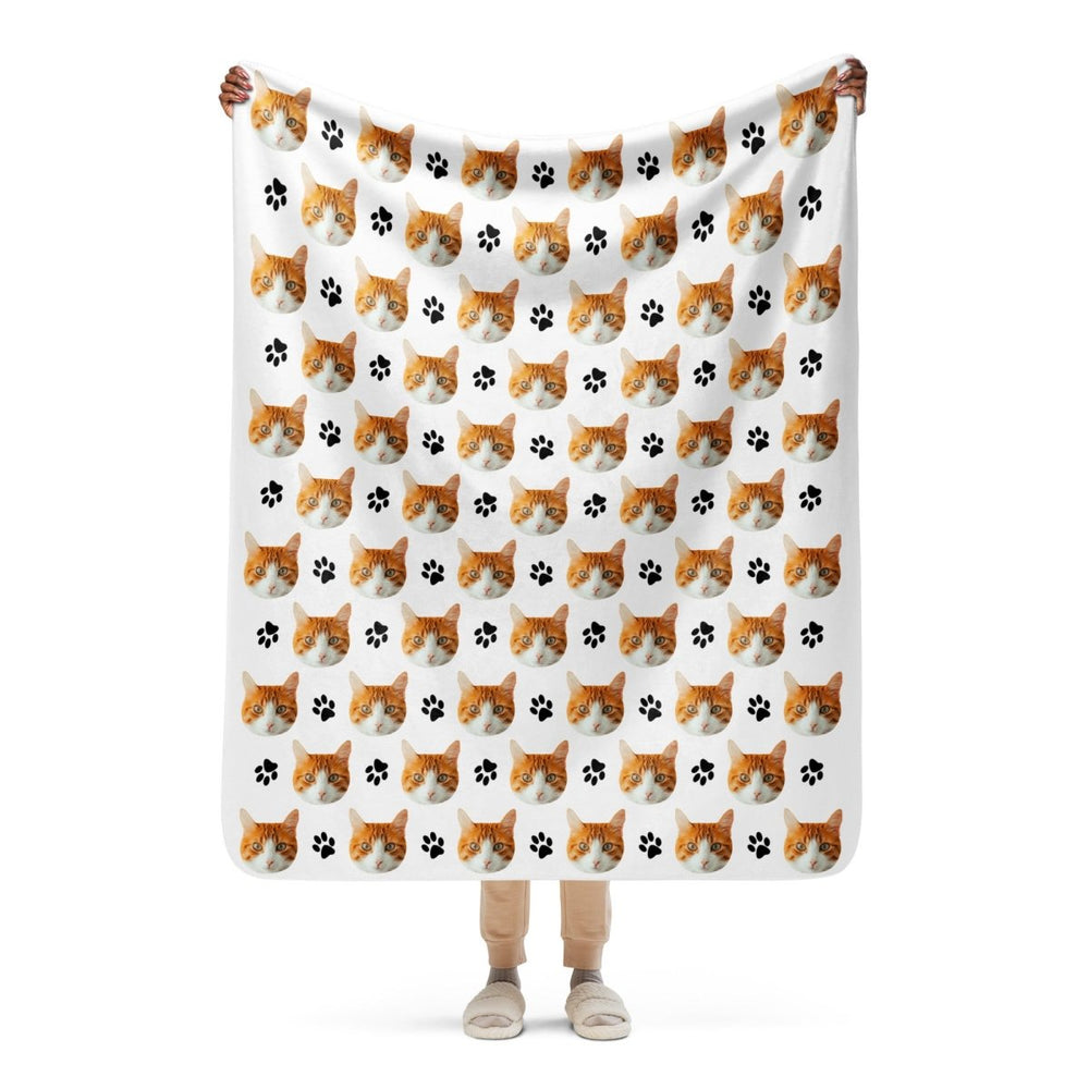 Custom Cat Face Blanket