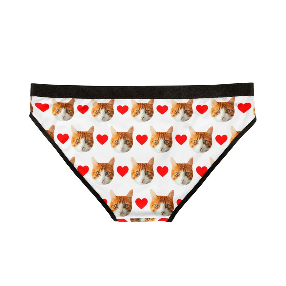 Custom Cat Face Panties With Hearts