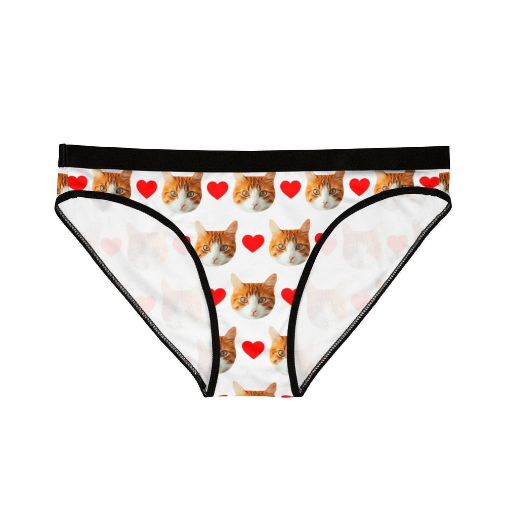 Custom Cat Face Panties With Hearts