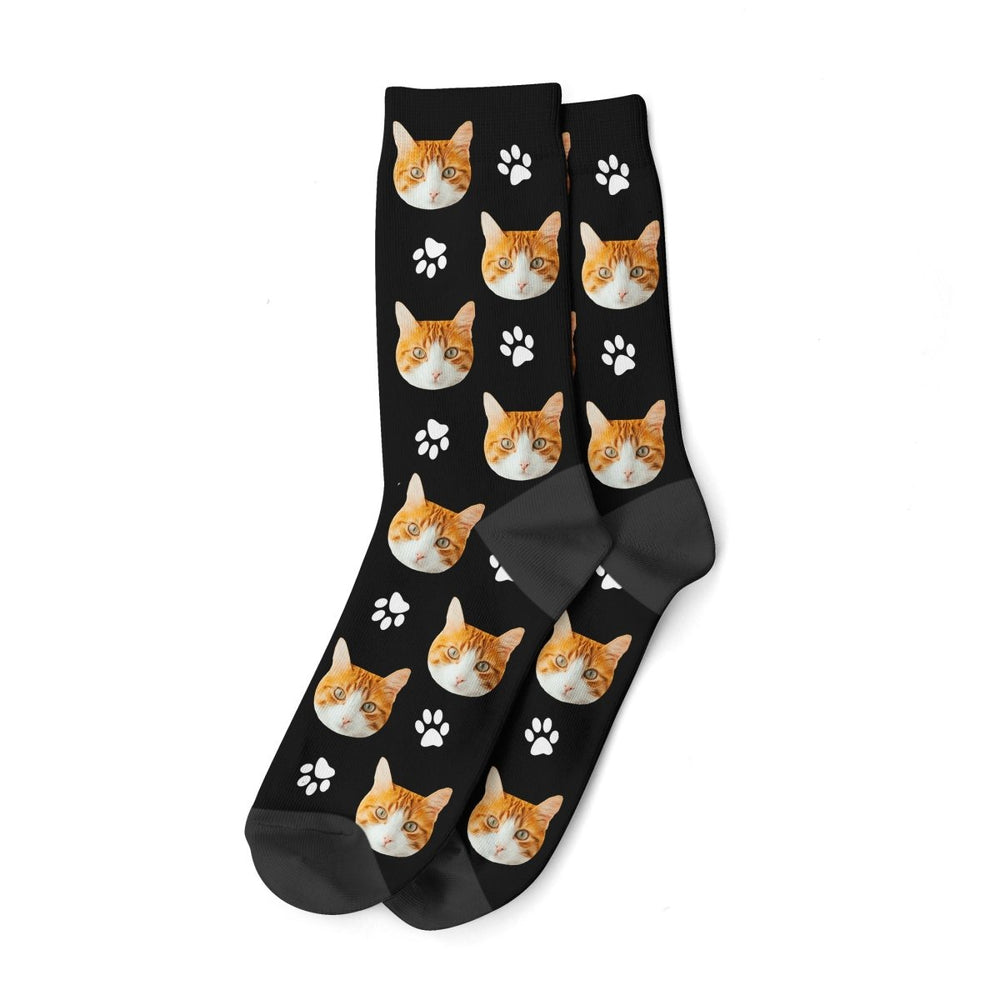 Custom Cat Face Socks