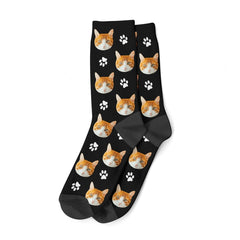 Custom Cat Face Socks