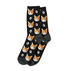 Custom Cat Face Socks