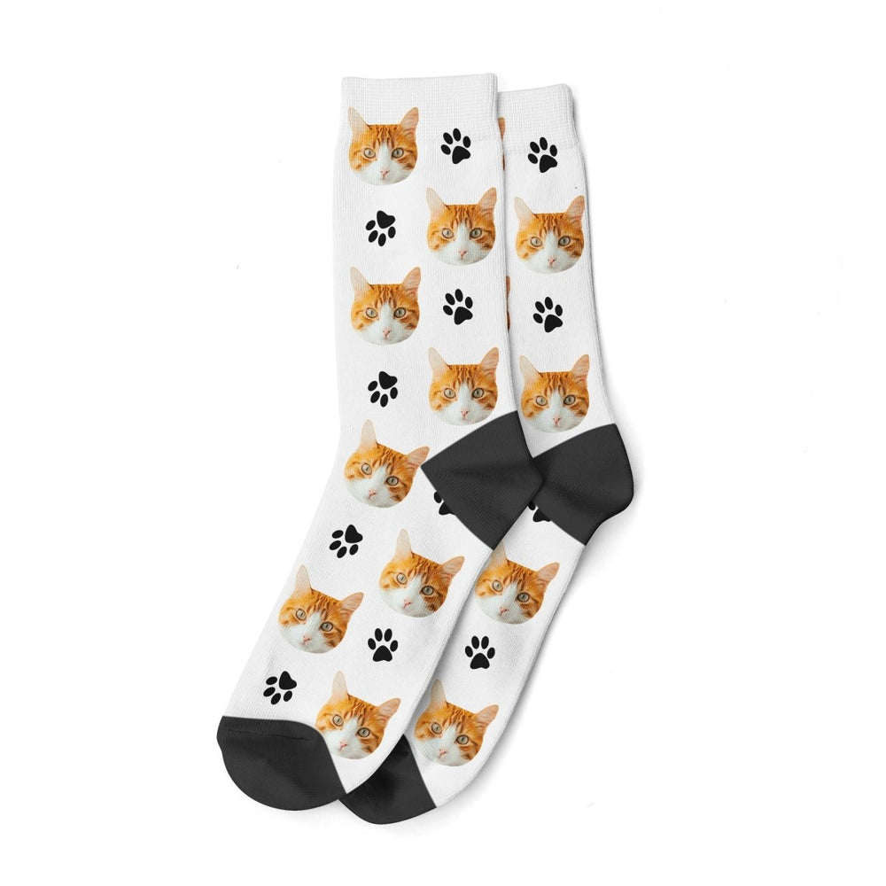 Custom Cat Face Socks