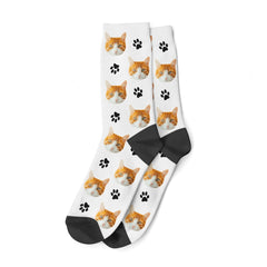 Custom Cat Face Socks